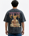 Ram Naam Hanuman Graphic Oversized T-Shirt – Vintage Black